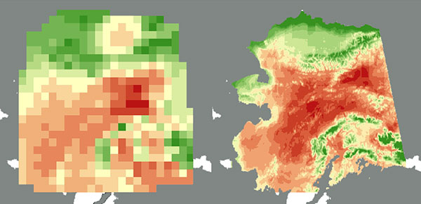 Downscaled climate field