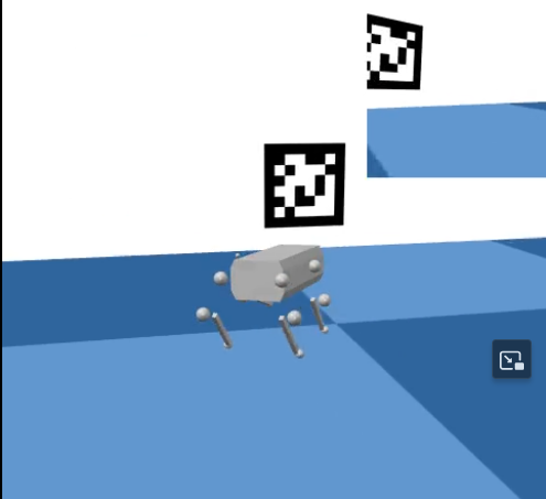 Quadruped navigation policy rollout